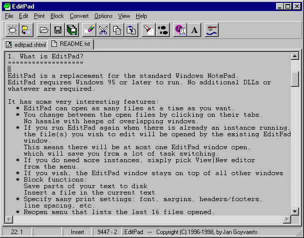 EditPad Classic Screenshot
